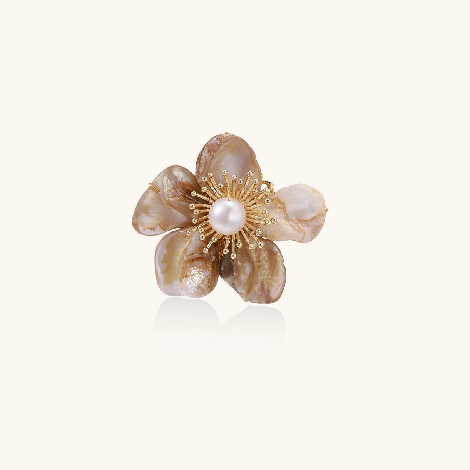 Golden Bloom Pearl Pin