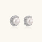 Halo Pearl Studs